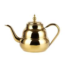 1200ml Chaleira Aço Inox Escovado Bico Fino Cha Cafe Ouro