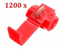 1200pçs Conector Derivação Emenda Fios Vermelho 0,5 A 1,5mm