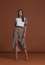 121195off whiteg t-shirt com mangas bufante