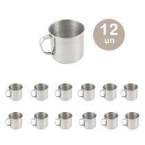 12un Caneca copo alumínio café chá 300ml xícara cozinha