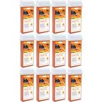 12UN Cera Refil Roll On Mamão 100g Depilação Depilflax 12UN Cera Refil Roll On Mamão 100g Depilação Depilflax