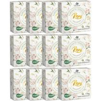 12UN Sabonete Vegetal Rosas Brancas 170G Davene