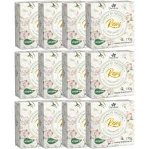 12UN Sabonete Vegetal Rosas Brancas 170G Davene