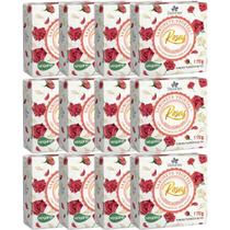 12UN Sabonete Vegetal Rosas Vermelhas 170G Davene