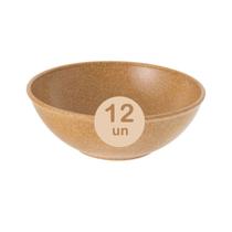 12un Tigela bowl 1lt salada petiscos Marrom Claro - Evo
