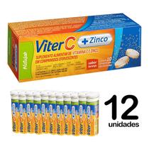 12un Viter C 1g Zinco + Vitamina C com 10 Comprimidos Efervescentes