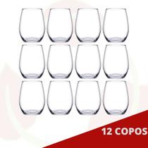 12UNI Copos Amber Charmoso Vidro Transparente Suco 465ML