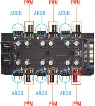 12V 4Pin PWM & 5V 3Pin ARGB com SATA 15Pin Power 2-em-1 Hu