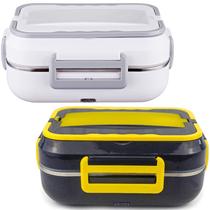 12v e 110Vdupla utilização portátil aquecimento elétrico recipiente aquecedor de alimentos caixa almoço aço inoxidável