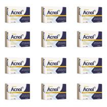 12x acnol sabonete antiacne atua na prevenção de cravos espinhas reduzindo oleosidade da pele 80g - Arte Nativa