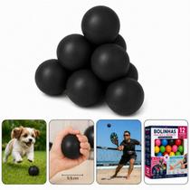 12x Bolinha Lisa Fisioterapia de Mãos Anti Stress Pet e Exercícios Frescobol