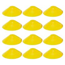 12x Chapéu Chines Cone 19cm Mini Treino Esporte Funcional AMARELO