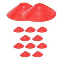 12x Chapéu Chines Cone 19cm Mini Treino Esporte Funcional VERMELHO