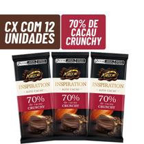 12x Chocolate Amargo 70% Cacau Crunchy Inspiration 80g Arcor