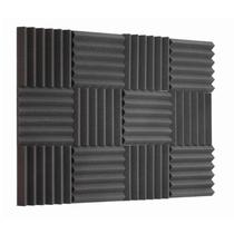 12x Espumas Acústica Cinza 30x30x5cm Autoadesiva Anti-Ruído