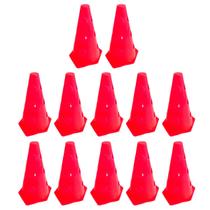 12x Mini Cone Sinalização Esportivo 23cm Agilidade Furado VERMELHO 12x Mini Cone Sinalização Esportivo 23cm Agilidade Furado VERMELHO