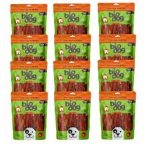 12x Petisco Bio Dog Gourmet Soft Strips-p/ Cães- Frango-100g