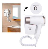 12x Secador Cabelo Parede Hotel Motel 1800w Carrega Celular