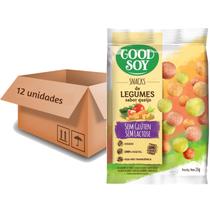 12X Snacks De Soja Goodsoy Sabor Legumes Ao Queijo 25G