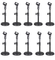 12x Suporte Pedestal Estante Mesa Base Tripé P/ Microfones