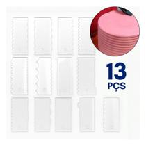 13 Espátulas Decoração Bolo Confeiteiro Textura Desenho Minimalista Acrílico Elegante 13 Espátulas Decoração Bolo Confeiteiro Textura Desenho Minimalista Acrílico Elegante