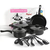 13 pecas cozinha antiaderente utensílios de cozinha conjunto de frigideira panela espátula panelas kit - CONJUNTOPANELA13PCS