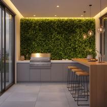 13 Quadros Verdes Painéis Rico em Folhagens e Cores Vibrantes Para Jardins Verticais Internos