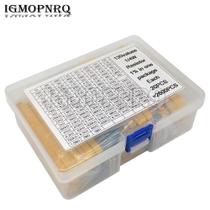 130 Valores 1/4W 0.25W 1% Resistores De Filme Metálico Pacote Variado 2600PCS Kit De Resistores