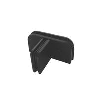 1308 - Suporte com miolo para união de 3 vidros - Preto