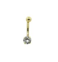 1333541 Piercing De Umbigo Em Ouro 18k Pedra Redonda 5mm