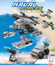 136 Peças Blocos Montar Veículos Da Marinha / Naval Forces 6 136 Peças Blocos Montar Veículos Da Marinha / Naval Forces 6