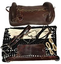 13x peças Sela Basto Marrom Montaria Completa Cavalo Laço