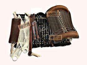 13x peças Sela Basto Marrom Montaria Completa Cavalo Laço