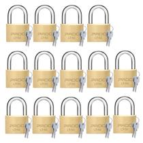 14 Pç Cadeado Latão 50mm Pado Para Armário Mesma Chave 14 Pç Cadeado Latão 50mm Pado Para Armário Mesma Chave