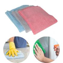 144 Panos Microfibra Flanela Multiuso Reutilizável Pacote 144 Panos Microfibra Flanela Multiuso Reutilizável Pacote