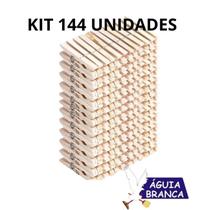 144 Prendedores de madeira ÁGUIA BRANCA tamanho tradicional ENVIO IMEDIATAMENTE