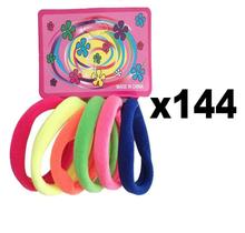 144 unidades Elástico De Cabelo Rabicó Xuxinha Colorido Neon