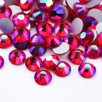 1440 Peças De Cristais De Vidro Siam AB Para Decoração De Unhas 3D, Strass Flatback Para Vestido De