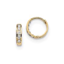 14k Madi K 2mm CZ Huggie Hoops - Quality Gold