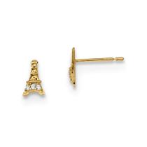 14k Madi K Kids CZ Torre Eiffel Post Brincos