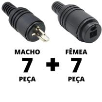 14un Conector Plug Paf Din 2 Pinos Macho e Femea Philips Akai Grundig Marantz Sansui Telefunken