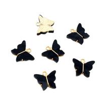 14x16mm Acrílico Borboleta Encantos Liga Pingente De Metal 10 Peças Para Colar Pulseira Diy Jóias