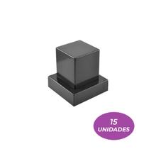 15 Acabamento Quadrado Preto Registro Pressão Deca 1/2 e 3/4