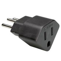 15 Adaptador Tomada Americana Brasileira 3 Pinos 10a Preto