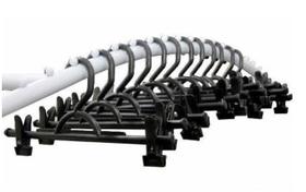 15 Cabides Preto Plástico Calça Bermuda Saia Short Presilhas