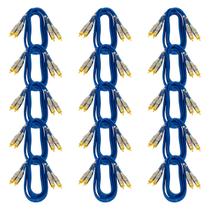 15 Cabos RCA Luxo 1 Metro 5 mm espessura Plug Banhado a Ouro Dupla Blindagem