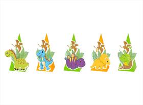 15 Caixinhas CONE para doces Dinossauro Desenho