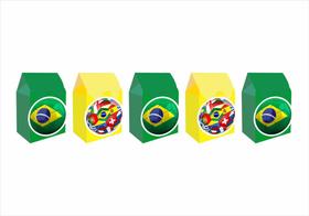 15 Caixinhas MILK para doces Copa do Mundo Brasil