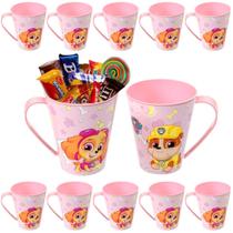 15 Canecas com Alça da Patrulha Canina Rosa Lembrancinha Festa Infantil 15 Canecas com Alça da Patrulha Canina Rosa Lembrancinha Festa Infantil