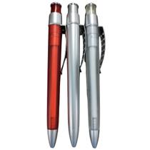 15 Canetas Prata Cromada Prateada Brilhante Click Tinta Azul